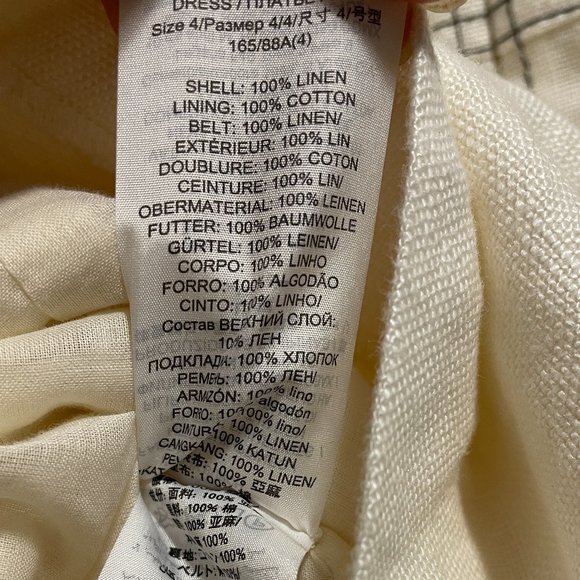 TORY BURCH LINEN SHIFT DRESS Size 4 - Picture 10 of 10